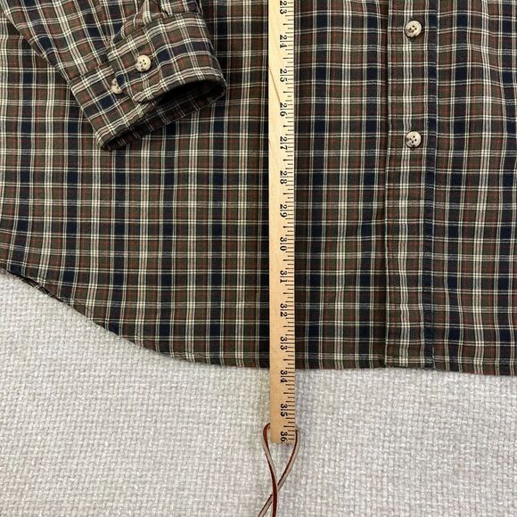 Vintage Carhartt Button Down Shirt Men's 2XL Tall Green Beige Plaid Workwear S94 - Picture 7 of 7